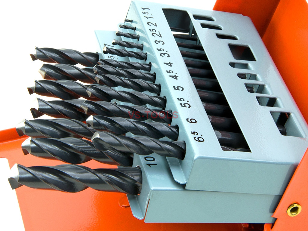 19pcs Roll HSS High Speed Twist Drill Bits Set Metal Drilling eBay
