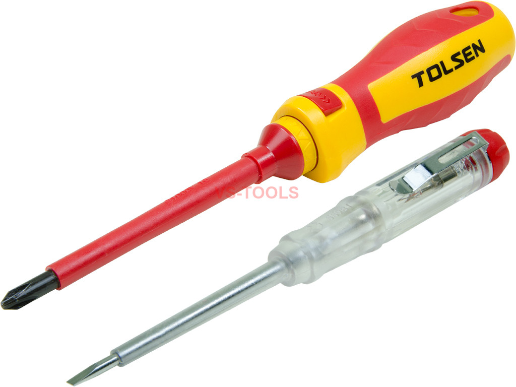 13pcs Tolsen Interchangeable VDE 1000V Power Insulated Screwdriver