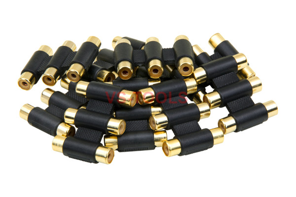 10pcs 3 RCA Joint Straight Plug Jack Adapter Connector Cable Couplers