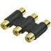 10pcs 3 RCA Joint Straight Plug Jack Adapter Connector Cable Couplers