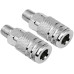 2pcs 1/4in NPT Male to Female Quick Connect Coupler Air Hose Fitting