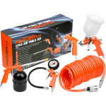 5pcs Air Tool Kit Hose Tire Inflator Fluid Dust Gun Hose Paint Spray