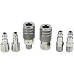 6pcs Air Hose Fittings 1/4in NPT Quick Connect Coupler Connector Plug