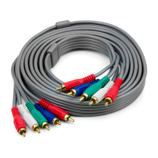 HDTV Video Audio 5RCA Component 5 RCA AV Gold Plated Cable 10FT 3Meter