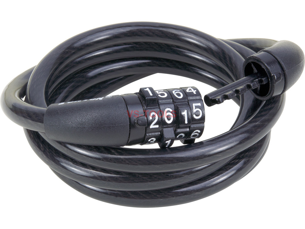 BIKE BICYCLE LOCK CYCLE LOCK 4 DIGIT COMBINATION SPIRAL STEEL CABLE 650mm