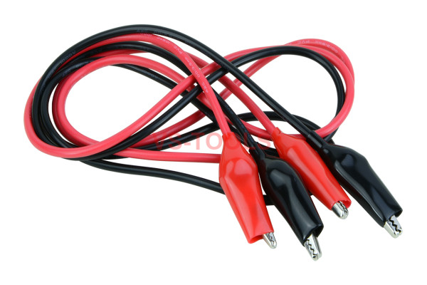 18AWG Pair of Dual Red Black Test Leads Alligator Clips Jumper Cables