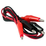 Pair of Dual Red & Black Test Leads with Alligator Clips Jumper Cable