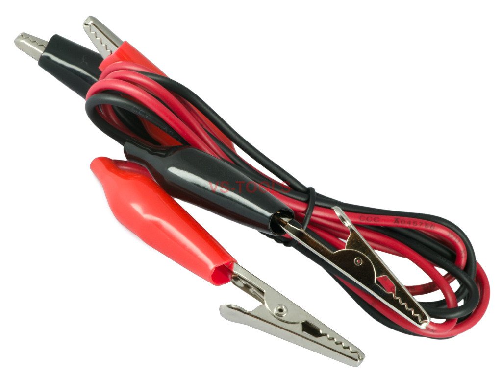 Dual Red & Black Test Leads with Alligator Clips Jumper Cable 20AWG Wire 5m/16ft 