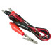 Pair of Dual Red & Black Test Leads with Alligator Clips Jumper Cable