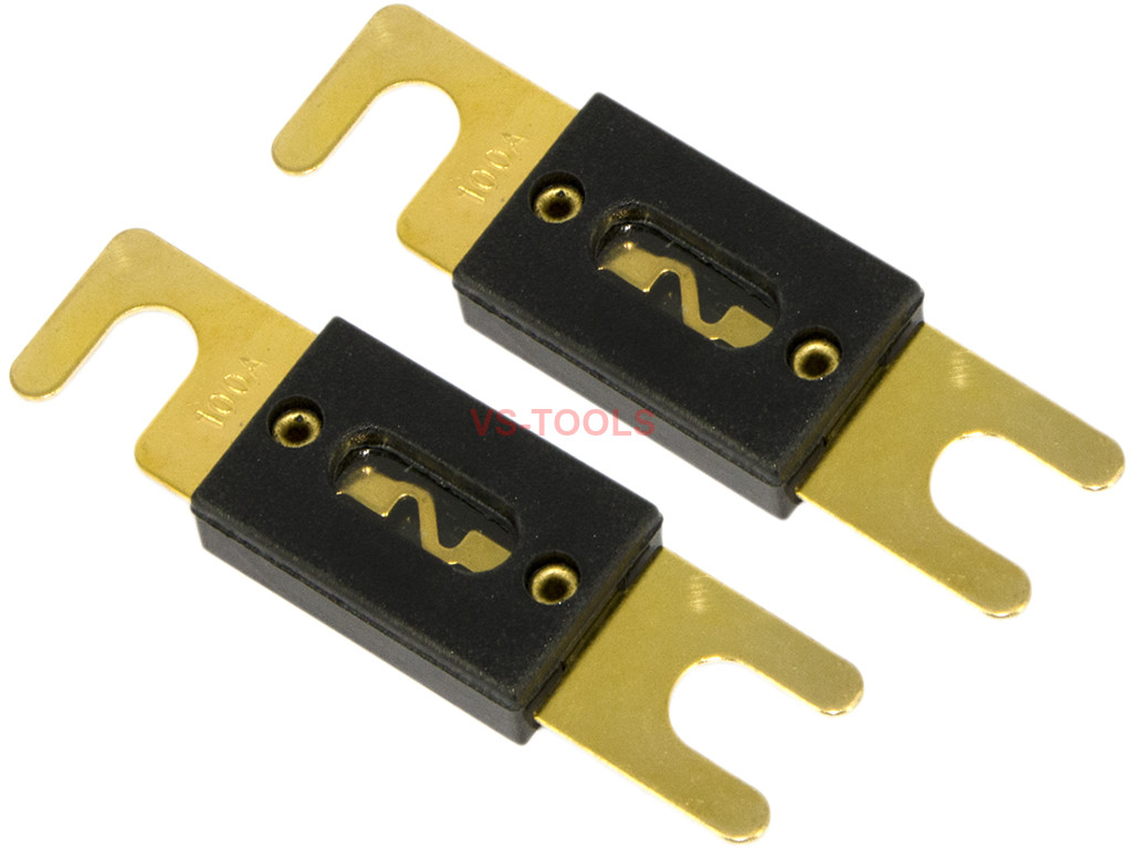 2 New Nickel ANL Fuses 100 Amp Car Audio Power Wire 100Amp Boat Auto Electronics 