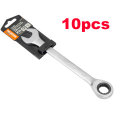 Lot of 10pcs 18mm Ratchet Gear Spanner Fixed Head Combination Wrenches