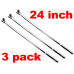 3 Pack 1/2in Flex Head 24inch Breaker Bar Non-Ratcheting Socket Wrench