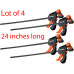 4pcs 24inch Ratcheting Bar Locking Clamps Spreader Squeeze Woodwork