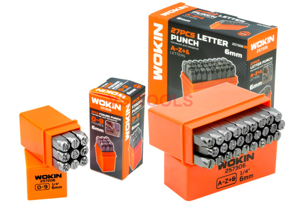 Steel Punch Stamp Die Set Metal Tool Letters (A-Z) Numbers 0-9 Set 6mm