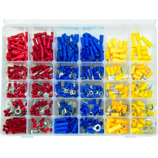 480pcs Crimp Spade Ring Connector Insulated Wiring Terminal Ends Set