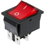 Red Button On-Off 4 Pin DPST Boat Rocker Switch 16A 250V 20A 125V AC