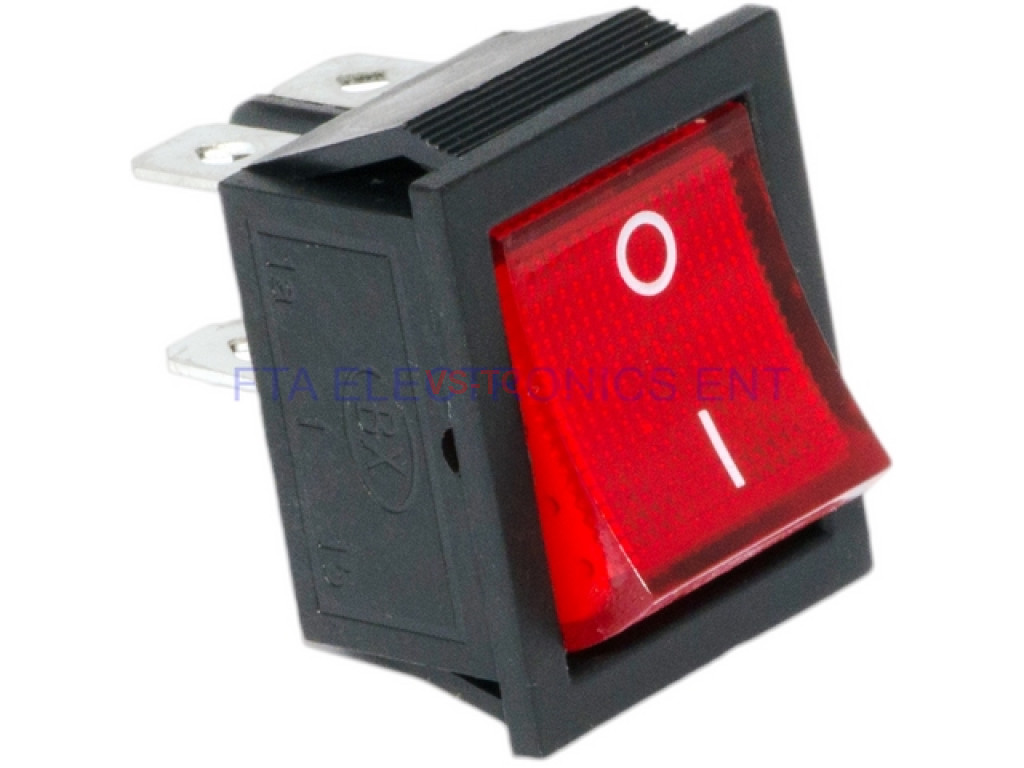 AC switch 4 Pin ON/OFF 2 Position Rocker Switch DPST 16A 250V AMBER 