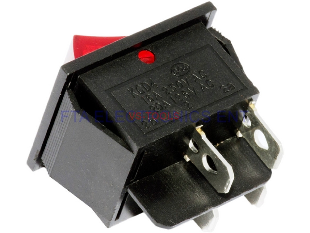 Wire 4 Pin Rocker Switch