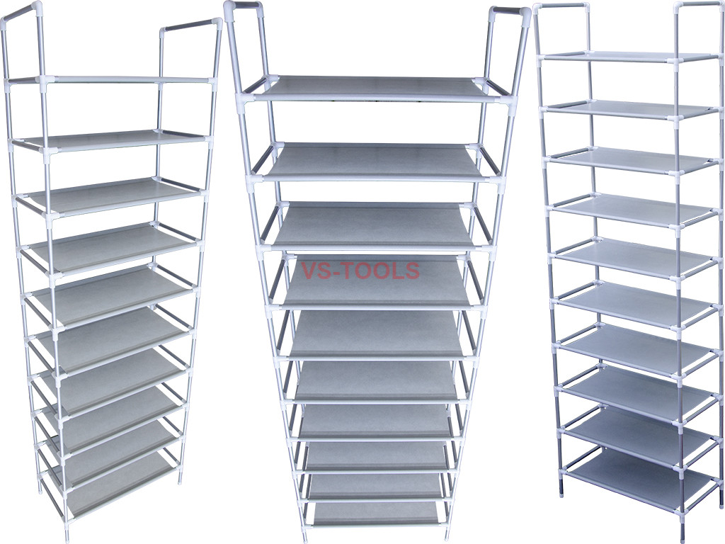 10 Tiers 30 Pair Shoe Rack Shelf Closet Holder Storage Organizer