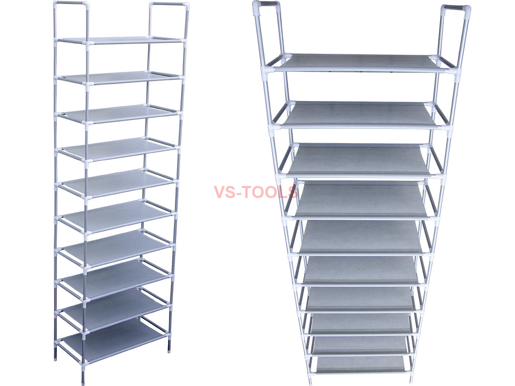 10 Tiers 30 Pair Shoe Rack Shelf Closet Holder Storage Organizer
