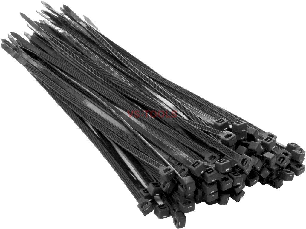 200X Black Nylon Plastic Cable Ties Zip Tie Lock Wraps Heavy Duty DIY Hand Craft 