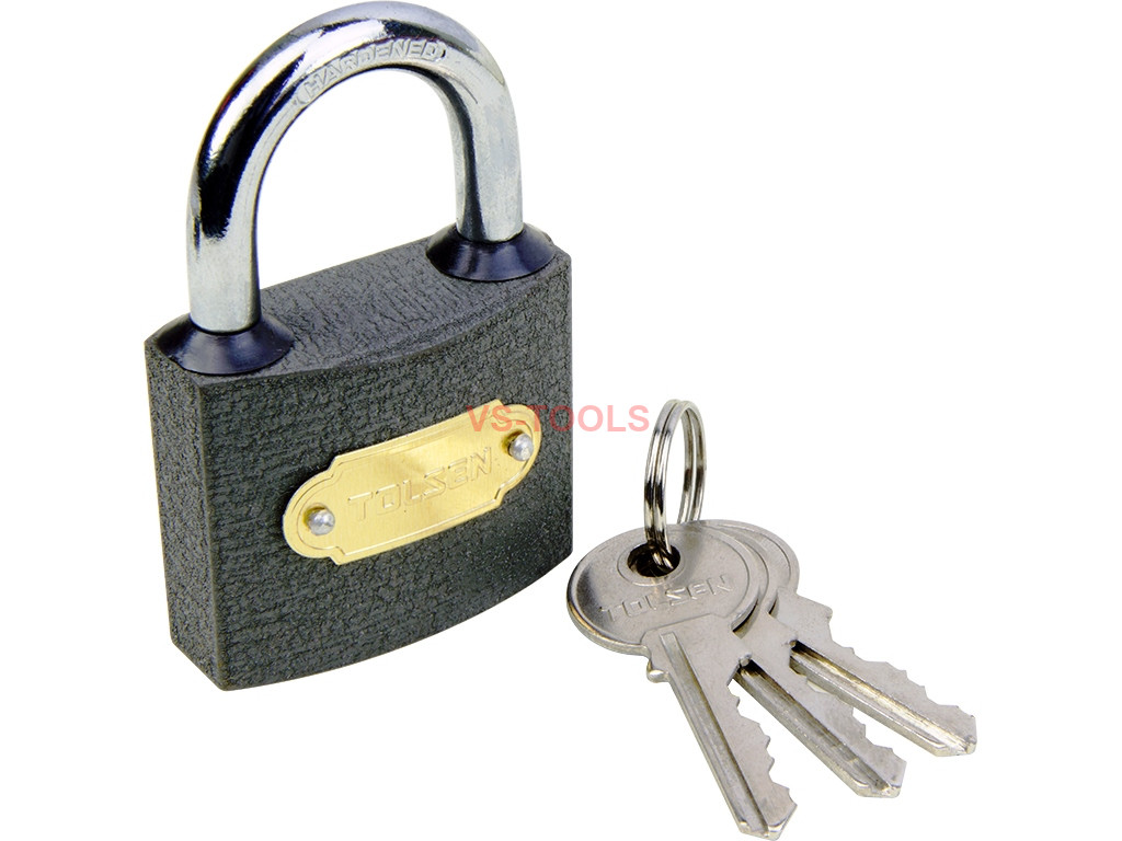 PADLOCK Heavy Duty Cast Iron Brass Outdoor Safety Security Shackle Lock 3 Keys 