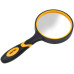 Hand Held Portable Optical Lens 4X 75mm Magnifying Glass Rubber Handle