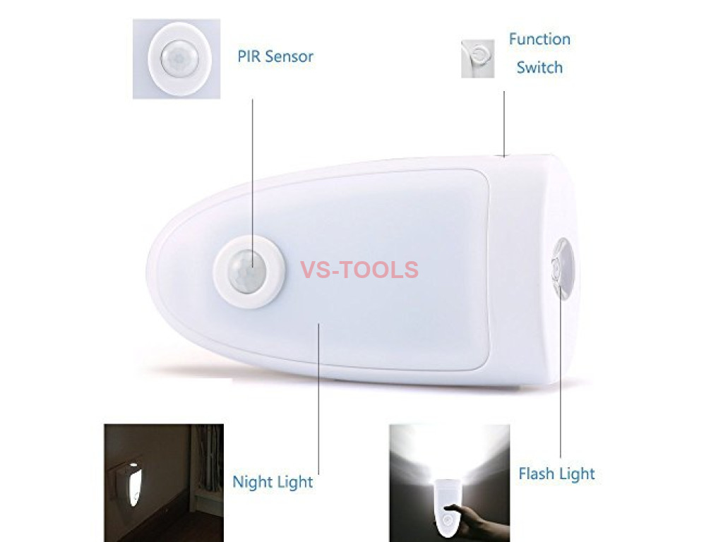 LED Night Light With PIR Motion Sensor Light Wall Plug in Night