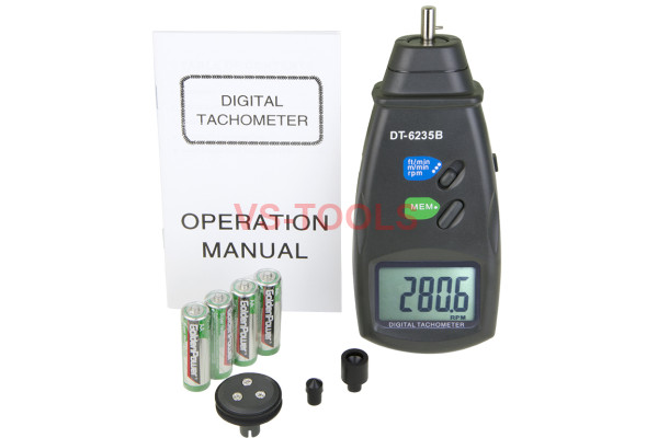DT6235B Digital Photo Contact Tachometer RPM Meter Surface Speed Meter