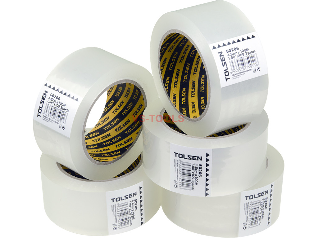 5 Rolls Strong Shipping Sealing Box Carton Packing Packaging Tape 48mmx100m Roll