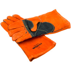 Size 10 XL Leather Welding Gloves Long Protective Fireproof Thickened