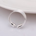 Size 8 Brass Wire Silver Plated Ladys Girls Women Party Wading Ring