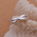 Size 7 Brass Silver Plated Zircon Crystal Ladys Girls Women Party Ring