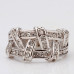 Size 7 Ashbury Metal 18K White Gold Plated Rhinestone Crystal Ring