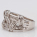 Size 5.5 Ashbury Metal 18K White Gold Plated Rhinestone Crystal Ring