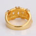 Size 6 Ashbury Metal 18K Yellow Gold Plated Rhinestone Crystal Ring