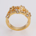 Size 7 Ashbury Metal 18K Yellow Gold Plated Rhinestone Crystal Ring