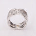 Size6 Ashbury Metal 18K White Gold Plated Rhinestone Crystal Lady Ring