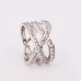 Size7 Ashbury Metal 18K White Gold Plated Rhinestone Crystal Lady Ring