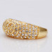 Size 8 Ashbury Metal 18K Yellow Gold Plated Rhinestone Crystal Ring