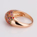 Size 7.5 Ashbury Metal 18K Rose Gold Plated Rhinestone Crystal Ring