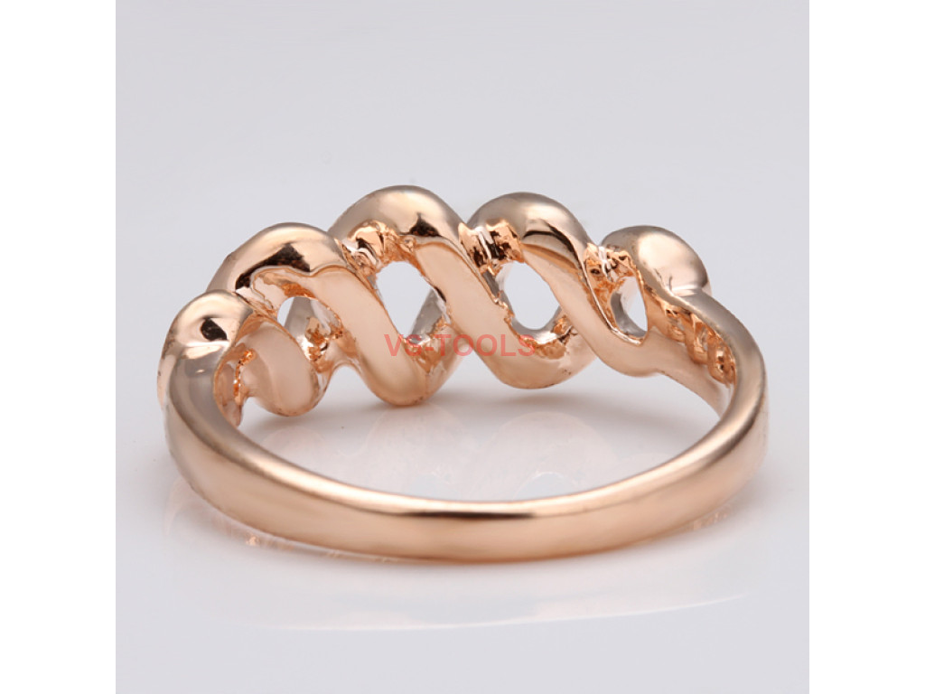 Size8 Ashbury Metal 18K White Gold Plated Rhinestone Crystal Lady Ring