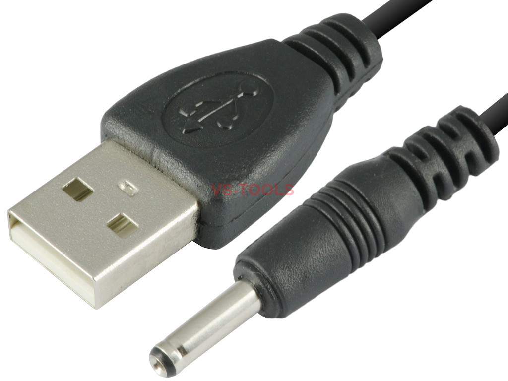 DC 3.5mm Plug to USB Charging Power Charge Cable Wire 5V