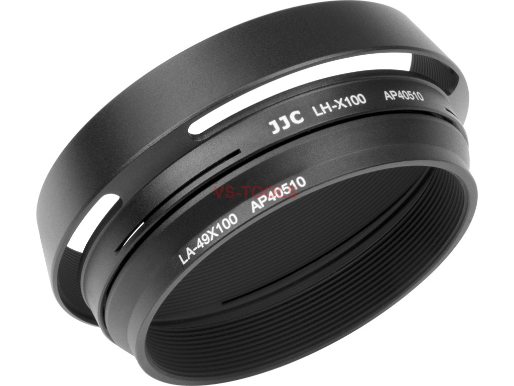 Black JJC LH-JX100 Lens Adapter and Hood for Fujifilm Finepix X100/X100s 