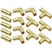 15Pc 1/2inch PEX Straight 90 Degree Elbow Tee Brass Pipe Hose Fittings