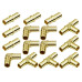 15Pc 1/2inch PEX Straight 90 Degree Elbow Tee Brass Pipe Hose Fittings