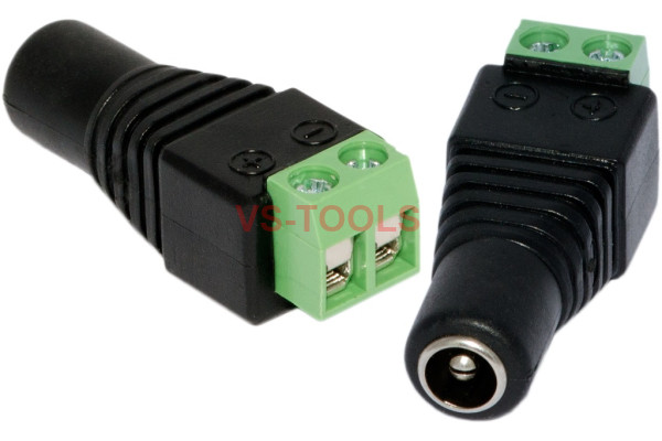 2Pcs CCTV Camera UTP Power DC Plug 2.1mm 5.5mm Female Power Connector