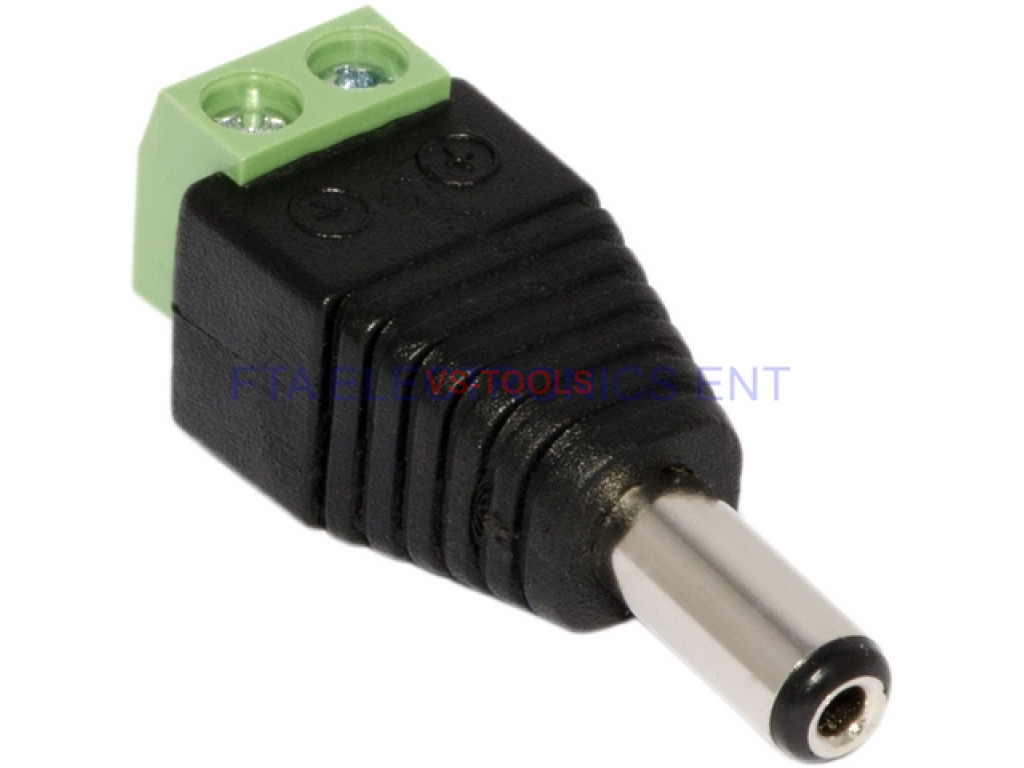 2.1mm dc 5.5mm x connector power Power CCTV DC Cable 2Pcs Wire and 2.1mm Plug : UTP Camera