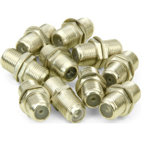 10pc F81 Coaxial Female to Female Wall Plate Adapters Joint Connectors