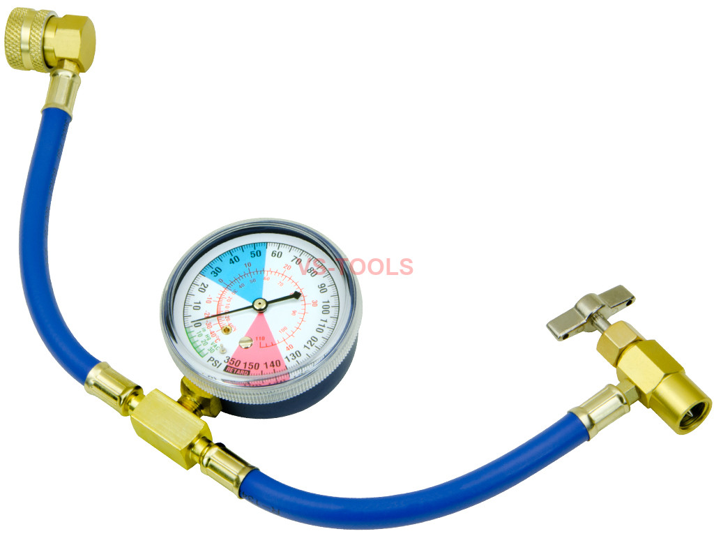 Details about   Universal Car Air Conditioning AC Refrigerant Recharge Hose Pressure Gauge R134A